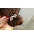 HA131 - Korean pearl rhinestone rose flower headdress